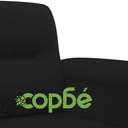 Кресло, черен, 60 см, микрофибърен текстил ➤ топ цена ➤ sorbe.bg