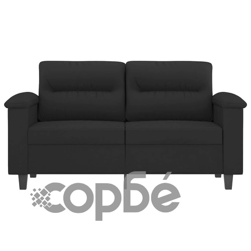 2-местен диван, черно, 120 см, микрофибърен плат ➤ топ цена ➤ sorbe.bg