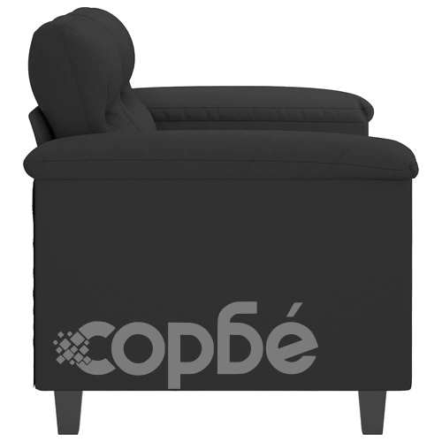 2-местен диван, черно, 120 см, микрофибърен плат ➤ топ цена ➤ sorbe.bg