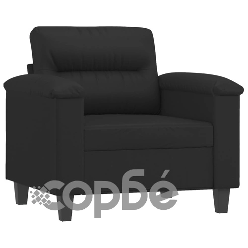 Кресло, черно, 60 см, изкуствена кожа ➤ топ цена ➤ sorbe.bg