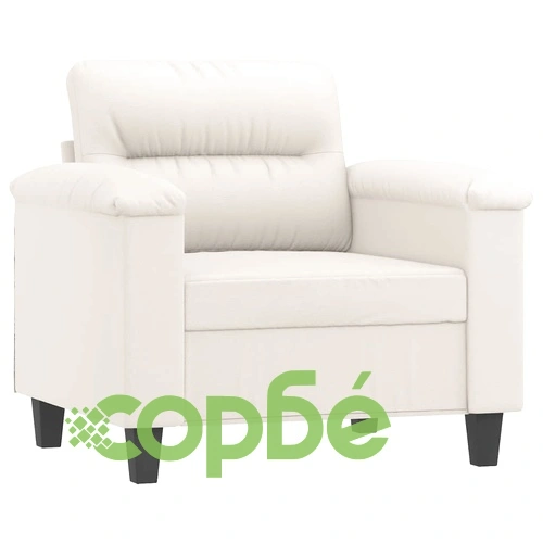 Фотьойл, кремав, 60 см, изкуствена кожа ➤ топ цена ➤ sorbe.bg