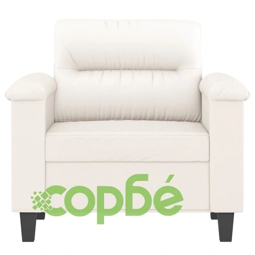 Фотьойл, кремав, 60 см, изкуствена кожа ➤ топ цена ➤ sorbe.bg