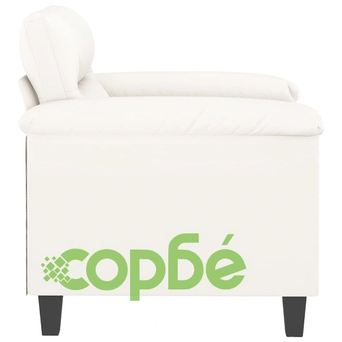 Фотьойл, кремав, 60 см, изкуствена кожа ➤ топ цена ➤ sorbe.bg