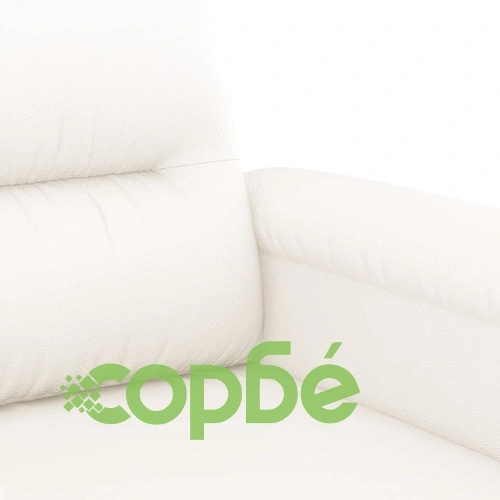 Фотьойл, кремав, 60 см, изкуствена кожа ➤ топ цена ➤ sorbe.bg