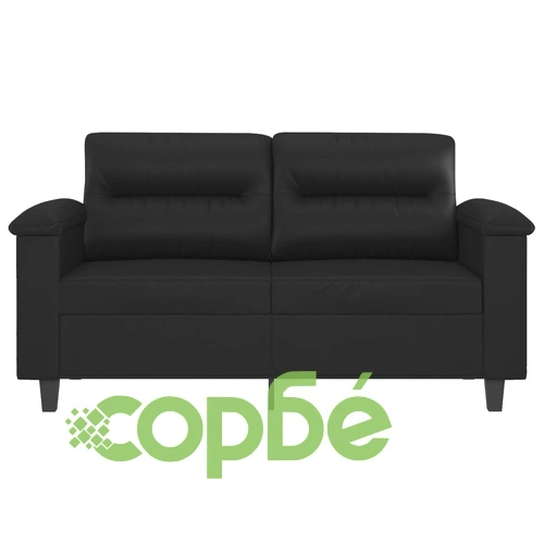 2-местен диван, черен, 120 см, изкуствена кожа ➤ топ цена ➤ sorbe.bg