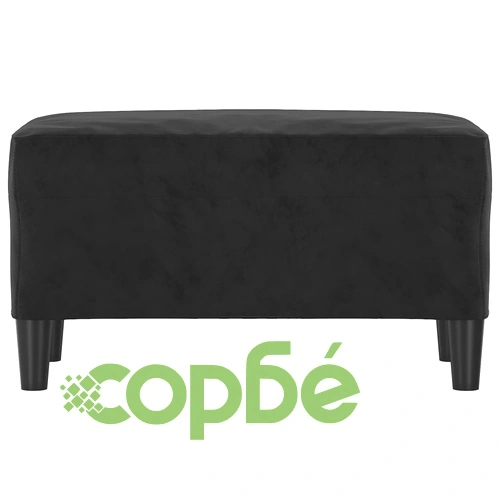 Пейка, черна, 70x35x41 см, кадифе ➤ топ цена ➤ sorbe.bg