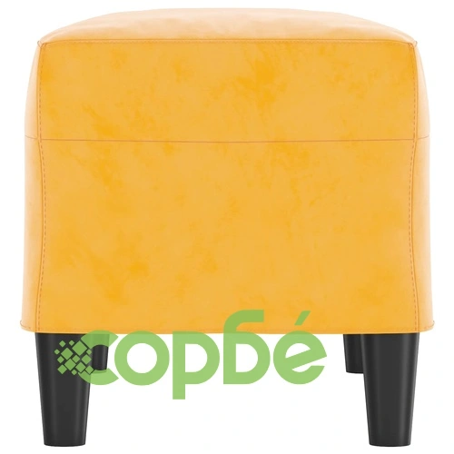 Пейка, жълта, 70x35x41 см, кадифе ➤ топ цена ➤ sorbe.bg