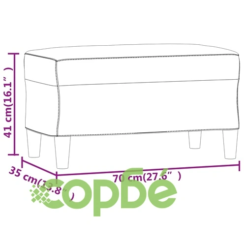 Пейка, кафява, 70x35x41 см, кадифе ➤ топ цена ➤ sorbe.bg