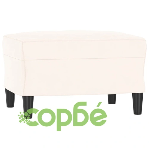 Пейка, кремава, 70x35x41 см, кадифе ➤ топ цена ➤ sorbe.bg