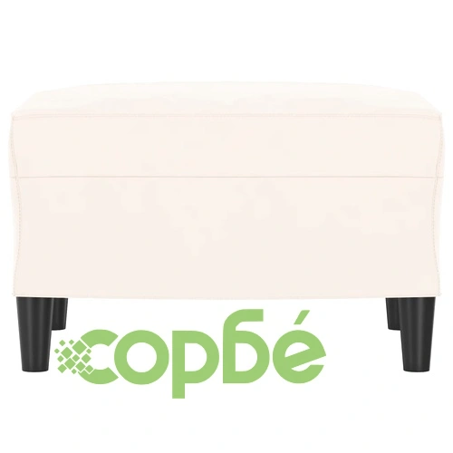 Пейка, кремава, 70x35x41 см, кадифе ➤ топ цена ➤ sorbe.bg