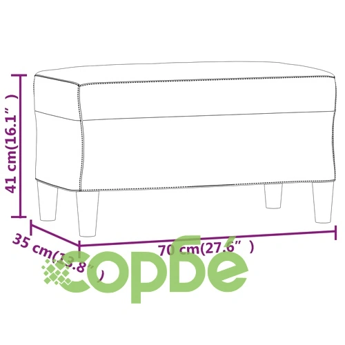 Пейка, кремава, 70x35x41 см, кадифе ➤ топ цена ➤ sorbe.bg