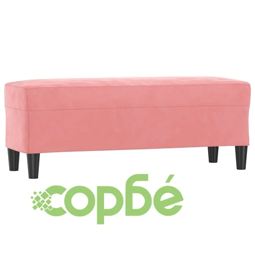 Пейка, розова, 100x35x41 см, кадифе ➤ топ цена ➤ sorbe.bg