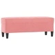 Пейка, розова, 100x35x41 см, кадифе