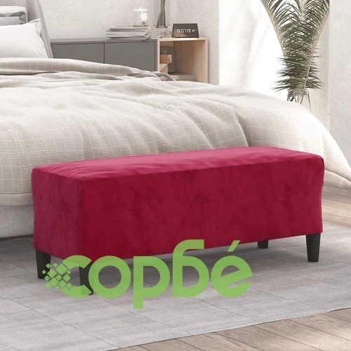 Пейка, виненочервена, 100x35x41 см, кадифе ➤ топ цена ➤ sorbe.bg