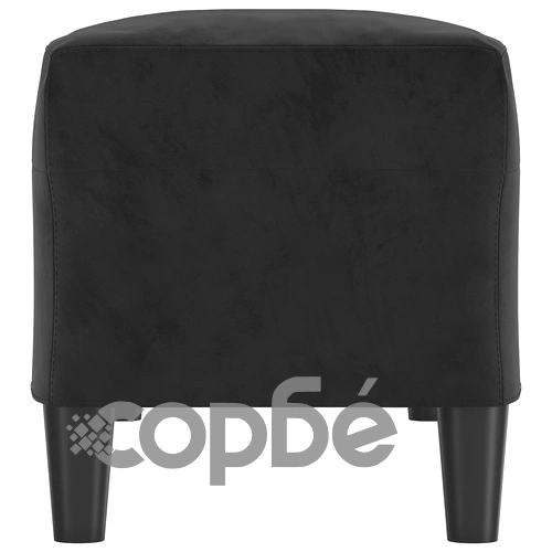 Пейка, черен, 100x35x41 см, кадифе ➤ топ цена ➤ sorbe.bg