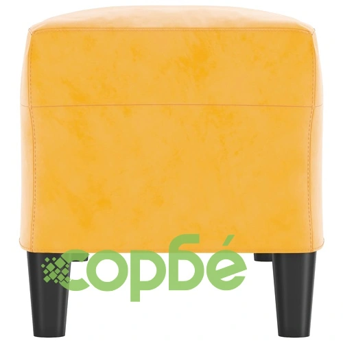 Пейка, жълта, 100x35x41 см, кадифе ➤ топ цена ➤ sorbe.bg