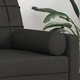 Декоративни възглавници, 2 бр, черни, 15x50 см, плат