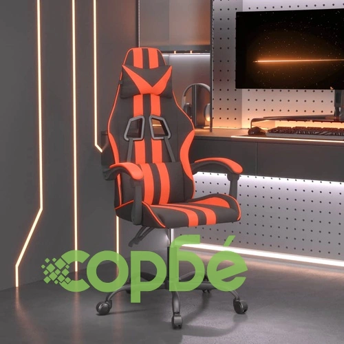 Въртящ гейминг стол, черно и оранжево, изкуствена кожа ➤ топ цена ➤ sorbe.bg