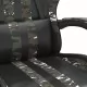 Въртящ гейминг стол с подложка черен камуфлаж изкуствена кожа