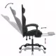 Въртящ гейминг стол с подложка черен камуфлаж изкуствена кожа