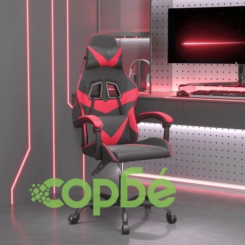 Въртящ гейминг стол, черно и червено, изкуствена кожа ➤ топ цена ➤ sorbe.bg