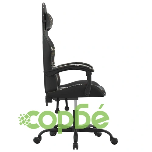 Въртящ гейминг стол, черно и камуфлаж, изкуствена кожа ➤ топ цена ➤ sorbe.bg