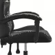 Въртящ гейминг стол, черно и камуфлаж, изкуствена кожа