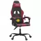 Въртящ гейминг стол, черно и виненочервено, изкуствена кожа