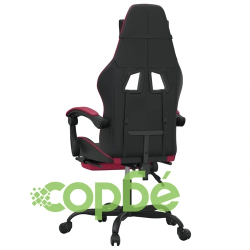 Въртящ гейминг стол с подложка черно-червен изкуствена кожа ➤ топ цена ➤ sorbe.bg