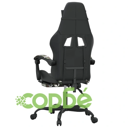 Въртящ гейминг стол с подложка черен камуфлаж изкуствена кожа ➤ топ цена ➤ sorbe.bg