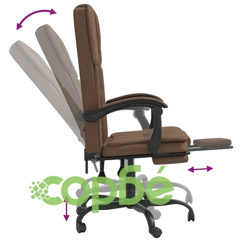 Наклоняем офис стол, кафяв, текстил ➤ топ цена ➤ sorbe.bg