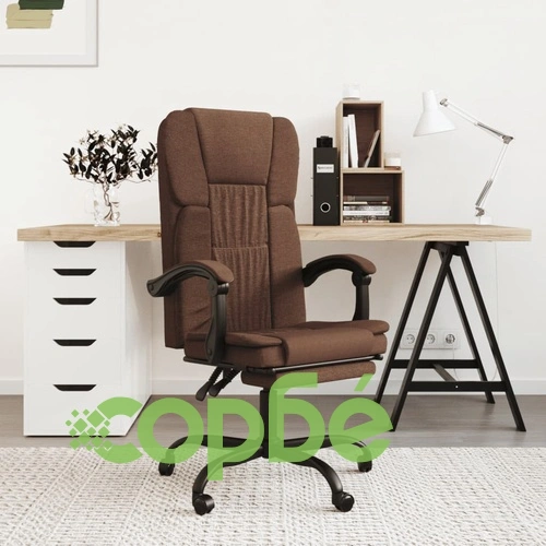 Наклоняем офис стол, кафяв, текстил ➤ топ цена ➤ sorbe.bg