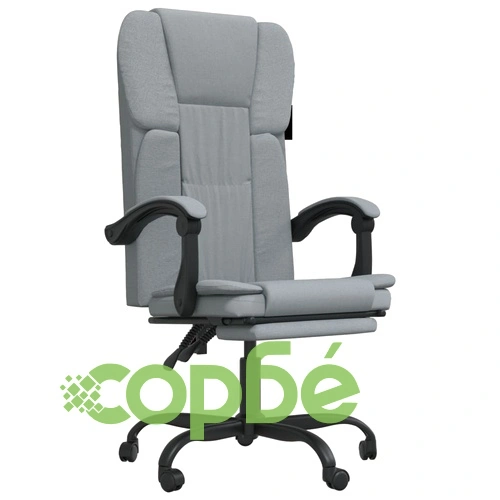 Наклоняем офис стол, светлосив, текстил ➤ топ цена ➤ sorbe.bg