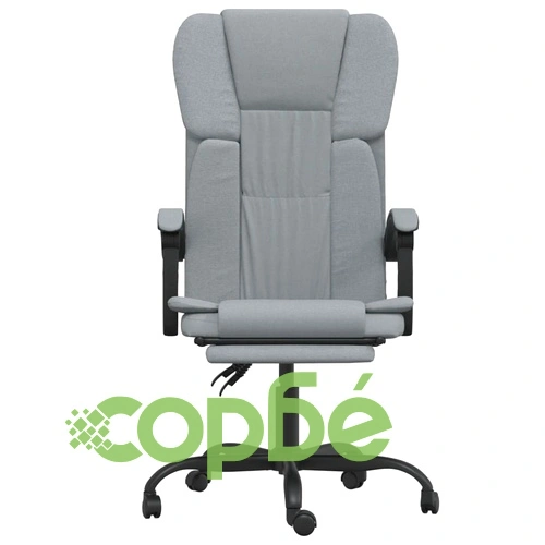 Наклоняем офис стол, светлосив, текстил ➤ топ цена ➤ sorbe.bg