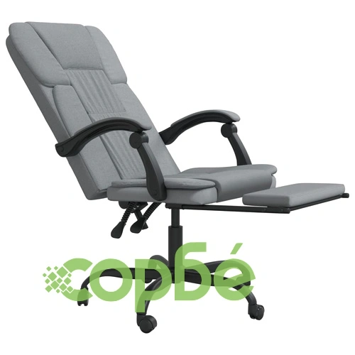 Наклоняем офис стол, светлосив, текстил ➤ топ цена ➤ sorbe.bg