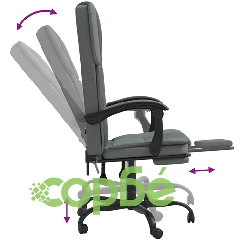 Наклоняем офис стол, тъмносив, текстил ➤ топ цена ➤ sorbe.bg