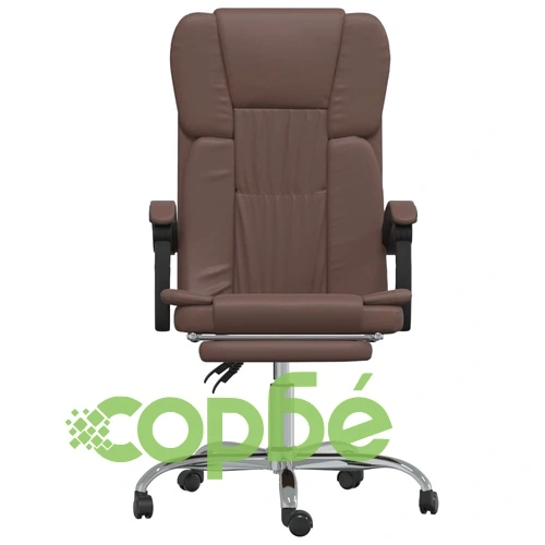 Наклоняем офис стол, кафяв, изкуствена кожа ➤ топ цена ➤ sorbe.bg