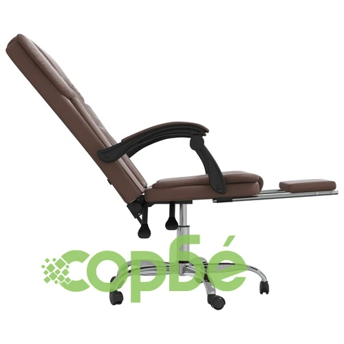 Наклоняем офис стол, кафяв, изкуствена кожа ➤ топ цена ➤ sorbe.bg