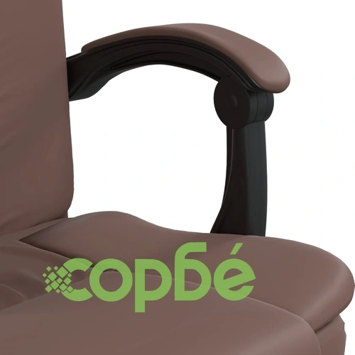 Наклоняем офис стол, кафяв, изкуствена кожа ➤ топ цена ➤ sorbe.bg