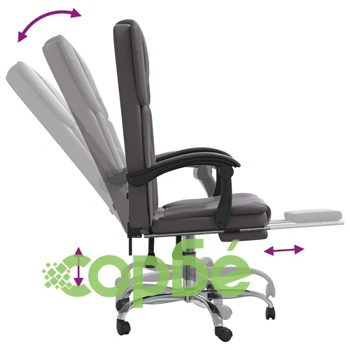 Наклоняем офис стол, сив, изкуствена кожа ➤ топ цена ➤ sorbe.bg