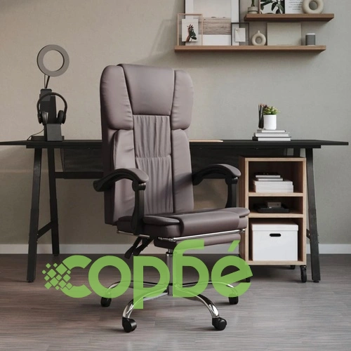 Наклоняем офис стол, сив, изкуствена кожа ➤ топ цена ➤ sorbe.bg