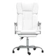Наклоняем офис стол, бял, изкуствена кожа