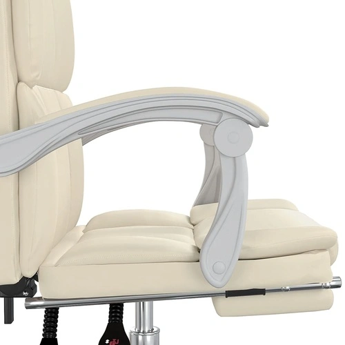 Накланяем офис стол, кремав, изкуствена кожа ➤ топ цена ➤ sorbe.bg