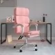Наклоняем офис стол, розов, изкуствена кожа