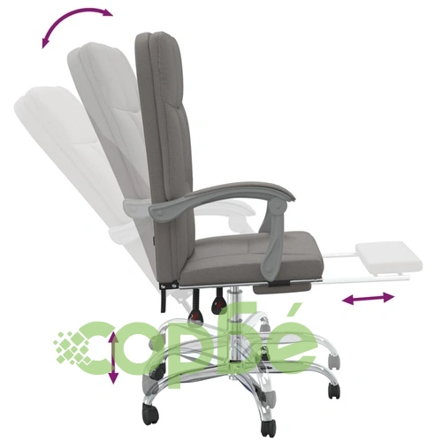 Наклоняем офис стол, таупе, текстил ➤ топ цена ➤ sorbe.bg