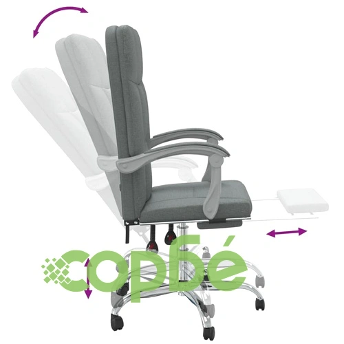 Наклоняем офис стол, тъмносив, текстил ➤ топ цена ➤ sorbe.bg