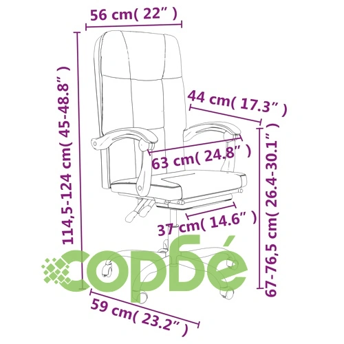 Наклоняем офис стол, тъмносив, текстил ➤ топ цена ➤ sorbe.bg