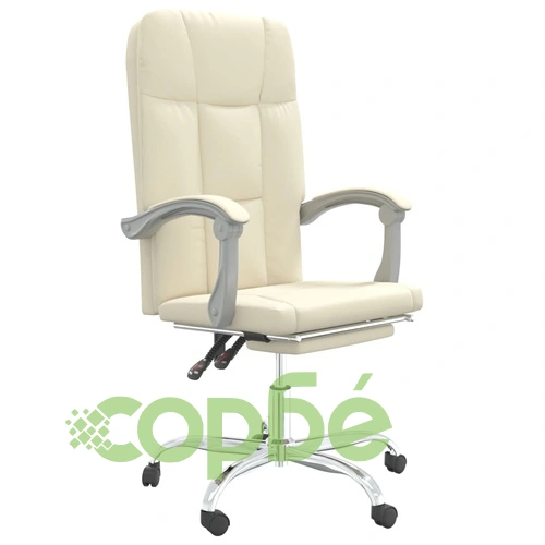 Накланяем офис стол, кремав, изкуствена кожа ➤ топ цена ➤ sorbe.bg