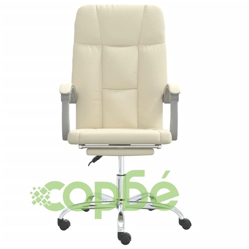 Накланяем офис стол, кремав, изкуствена кожа ➤ топ цена ➤ sorbe.bg