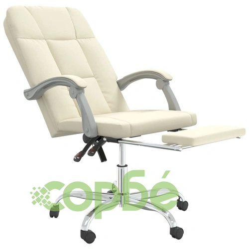 Накланяем офис стол, кремав, изкуствена кожа ➤ топ цена ➤ sorbe.bg